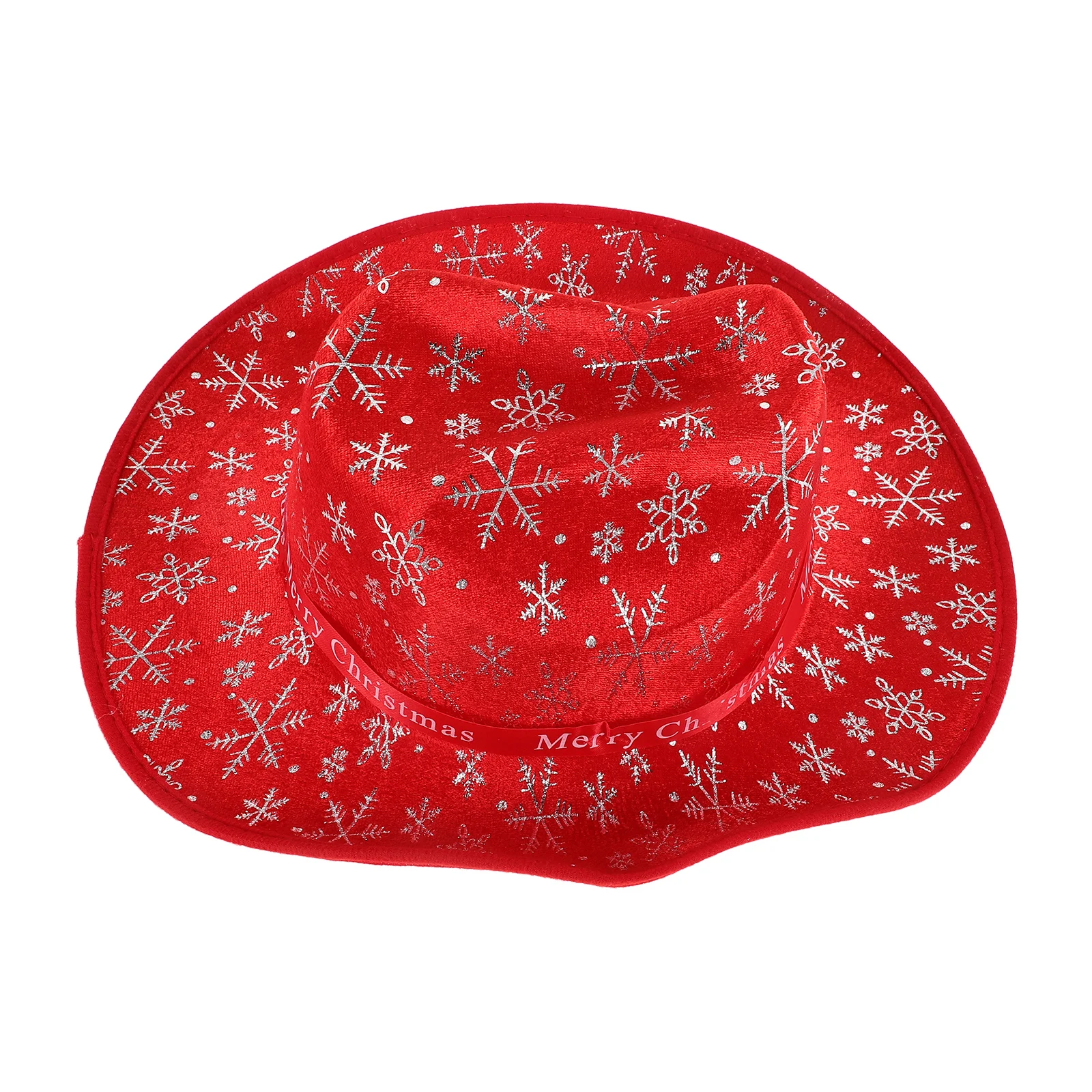 

Red Santa Hats Christmas Cowboy Hat for Women Kids Cloth Material Warm Decorative Party Accessories Xmas Gifts