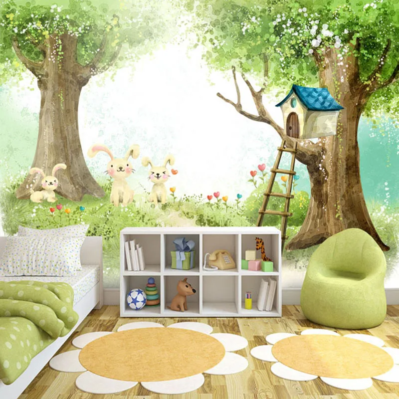 Customized products Photo Wallpaper 3D Cartoon Cute Children's room Bedroom Background Wall Mural Home Decor bedroom restaurant