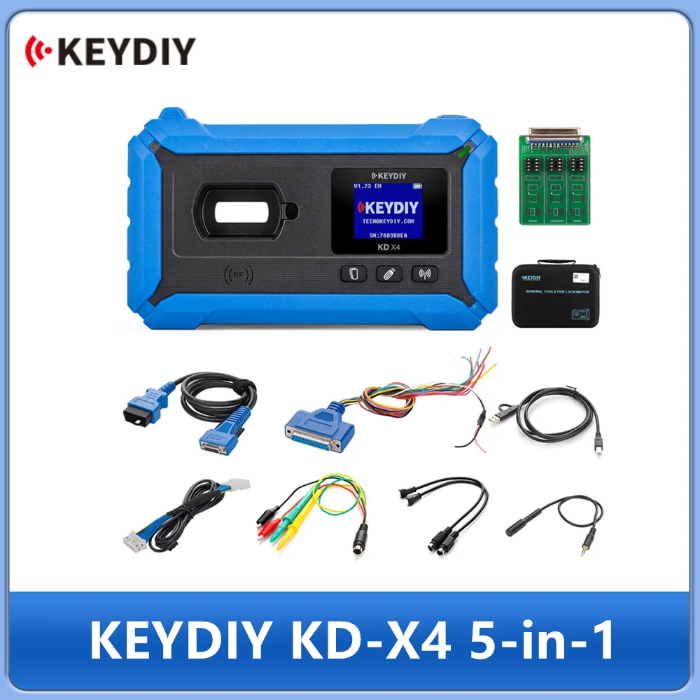 KEYDIY KD-X4 KDX4 5-in-1 Key Programmer Combines KD Max, KD Mate and KD Mini Prog Supports for JLR 2018+ MQB48 MQB49 5C 5D MLfor BMW BDC2 BDC3