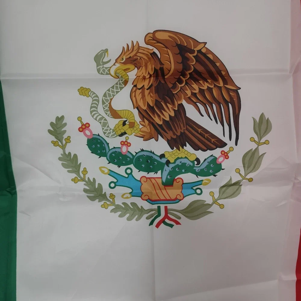 Printed Polyester National Flag, Mexico National Flag, Banner for Decoration, 90x150cm