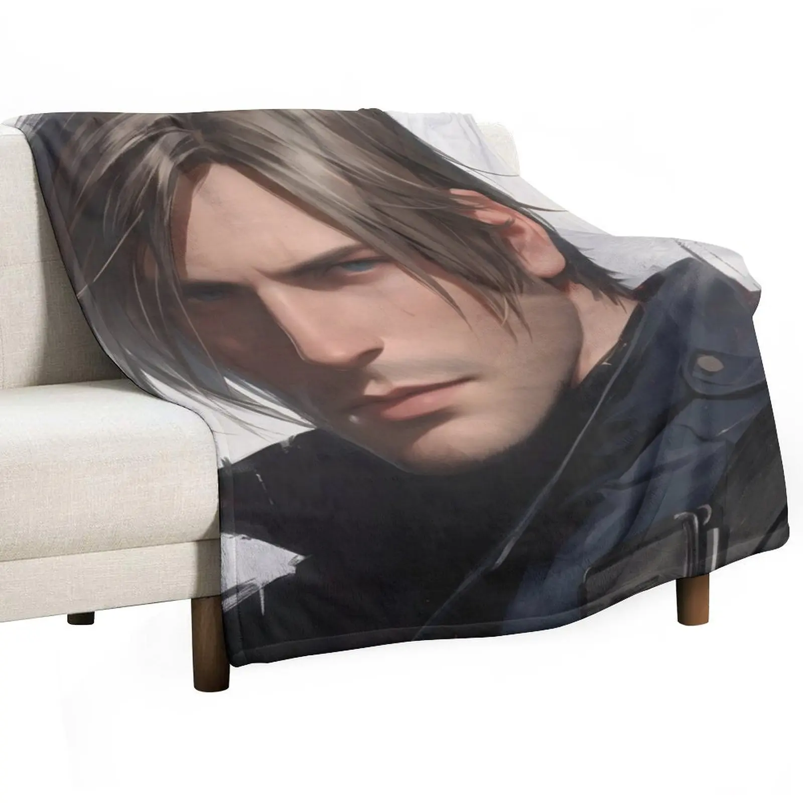 

Leon Kennedy - 10 Throw Blanket blankets ands Personalized Gift Hair Blankets For Bed Blankets