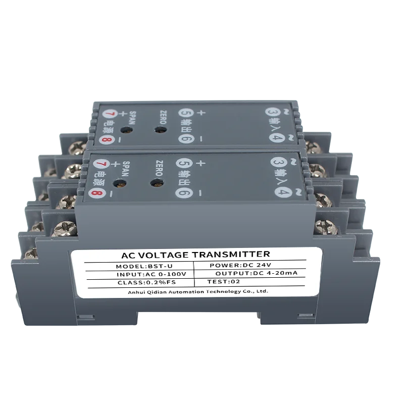 Imagem -03 - Transformador Transmissor de Tensão ac dc 12v dc 24v Saída 420ma 010v 05v 1-5v