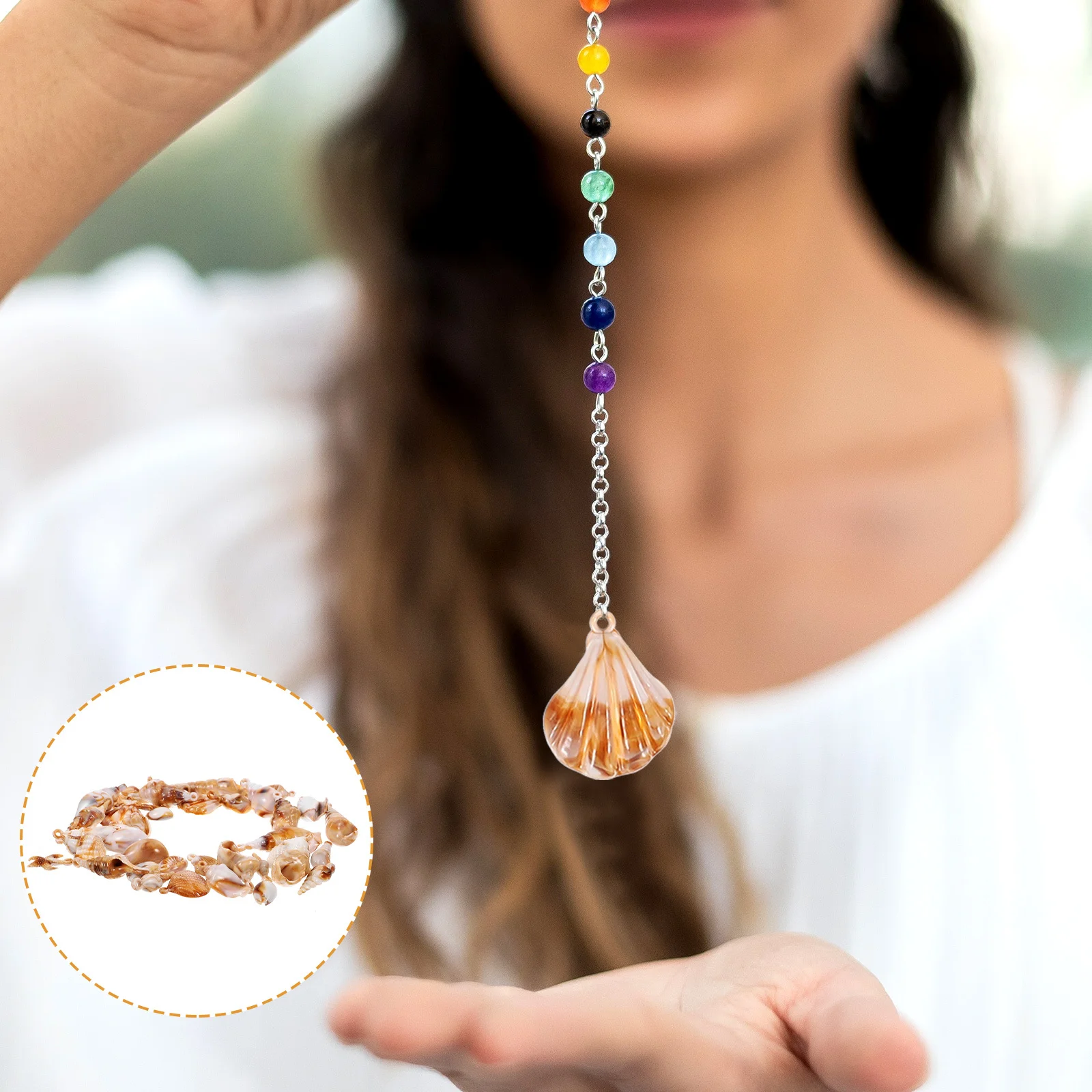 المحيط موضوع قذيفة سحر الإبداعية قلادة جمع المجوهرات الزخرفية عقد دي اي واي أساور سلاسل المفاتيح صنع المواد