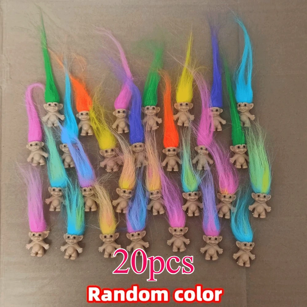 دمى ترول، شخصيات دمية ترولز لاكي ترولز عتيقة، مجموعة لونية رائعة ولطيفة للرجال الصغار، هدايا الحفلات، عيد الميلاد، الهالوين #2