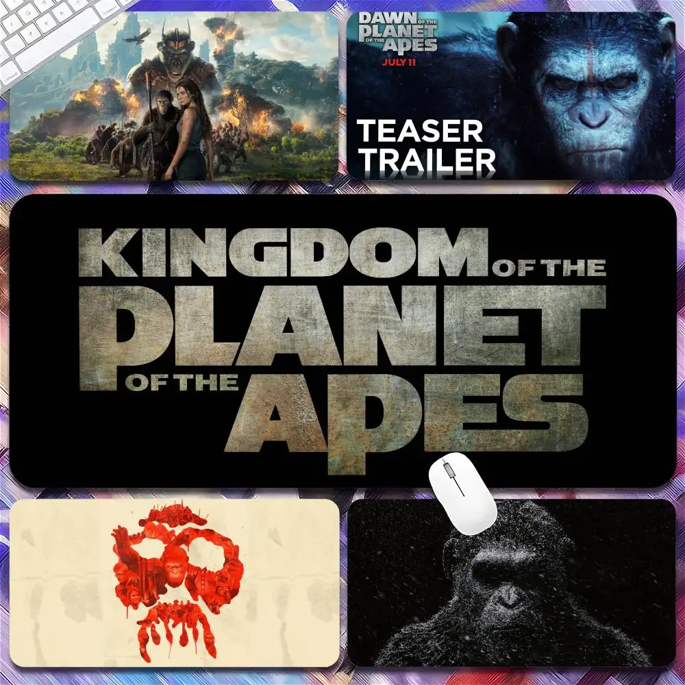 Kingdom Of The Planet Of The Apes  Mouse Pad Tapetes de Mesa Teclado, Borracha Kawaii, Tapete de Mesa Antiderrapante, XXL,90x40c