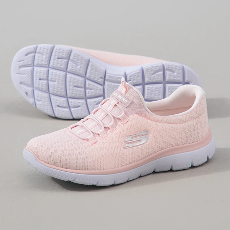 

Skechers Women's Sneakers Slip-On Mesh Breathable Casual Shoes Comfortable Mom Shoes 12980-Ltpk
