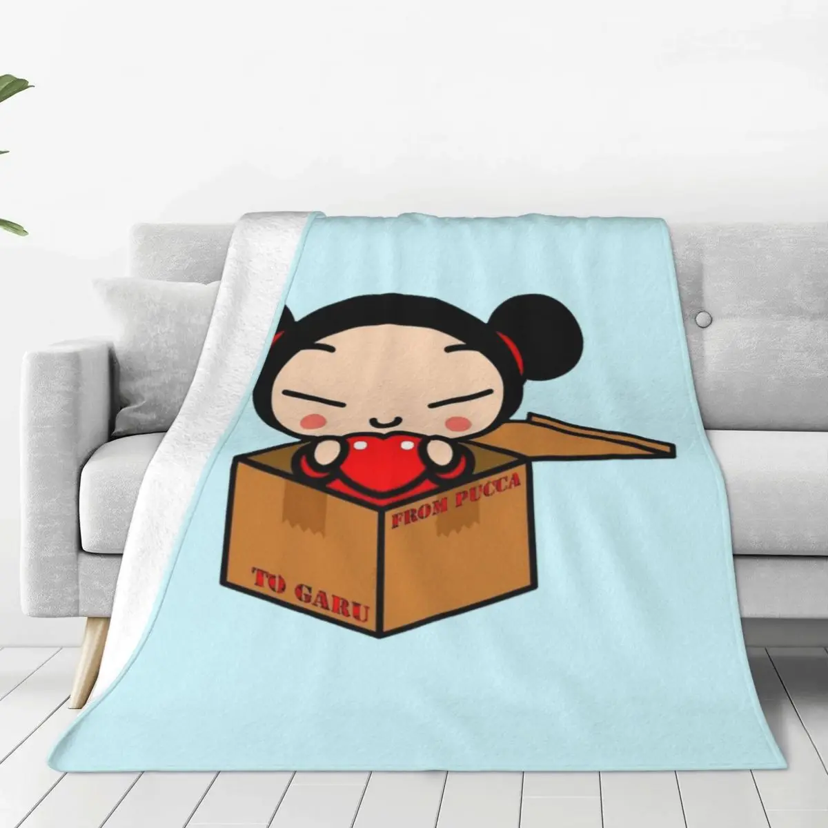 Pucca Blankets Soft Warm Flannel Throw Blanket Bedding for Bed Living room Picnic Travel Home Sofa