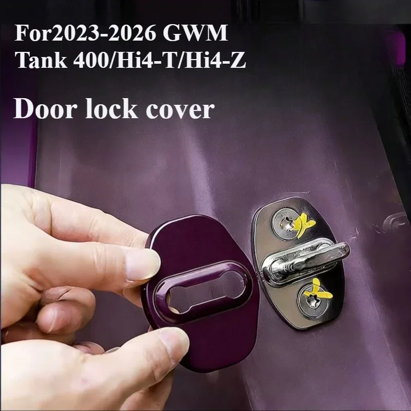 For Tank 400 Hi4-T/Hi4-Z 2023-2026 Car Door lock cover upgraded with original interior color protection and anti-corrosion