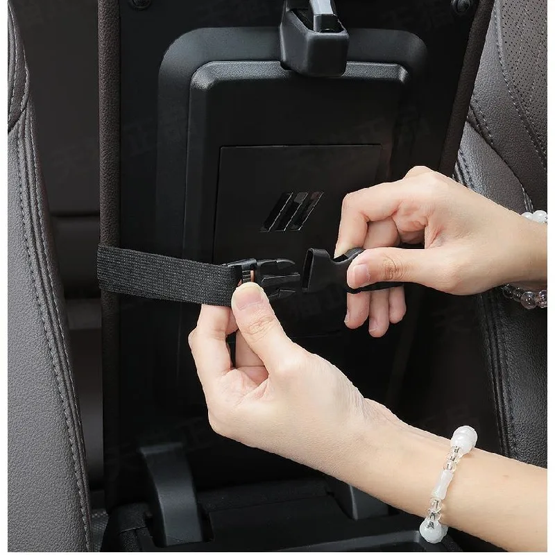 

Car Back Seat Headrest Hanging Tissue Holder Box,Car Interior Armrest,Visor Adjutsable Fix Strap Tissue Storage Case Accessories
