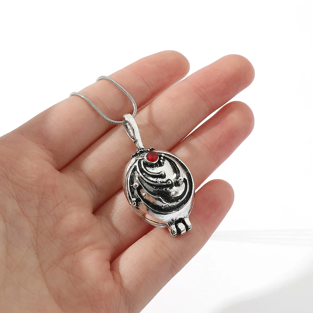 Vampire Diaries Necklaces Elena Gilbert Opening Vervain Locket Pendant Necklace for Women Men Jewelry