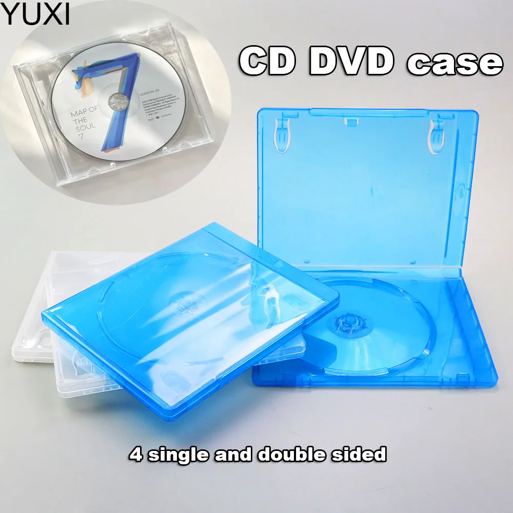 100pcs Portable Ultrathin Standard DVD Case Transparent CD Package Portable CD Storage Organizer Box Album Box Cases