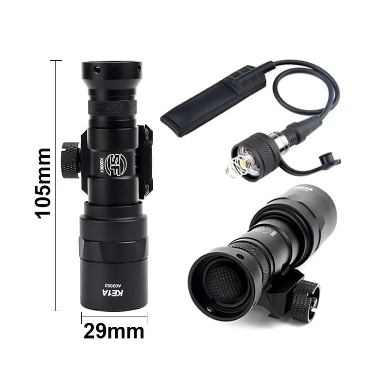 WADSN Airsoft Surefir M300C M300B Mini Scout Light M600U Weapon Light Rifle AR15 HK416 M4 Hunting LED Flashlight Lanterna Torch