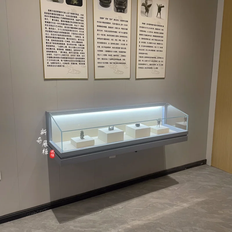 

Museum wall-mounted glass display cabinet cold-rolled steel plate exhibition cultural relics collection