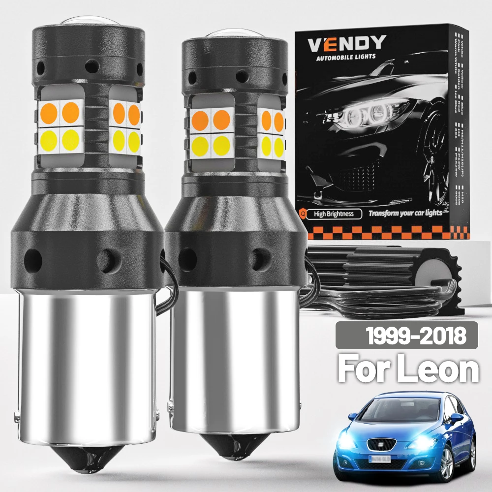 2 stücke Für Seat Leon MK1 1M MK2 1P MK3 5F 1999-2018 Dual Modus LED Blinker + Tagfahrlicht DRL 2006 Canbus Zubehör