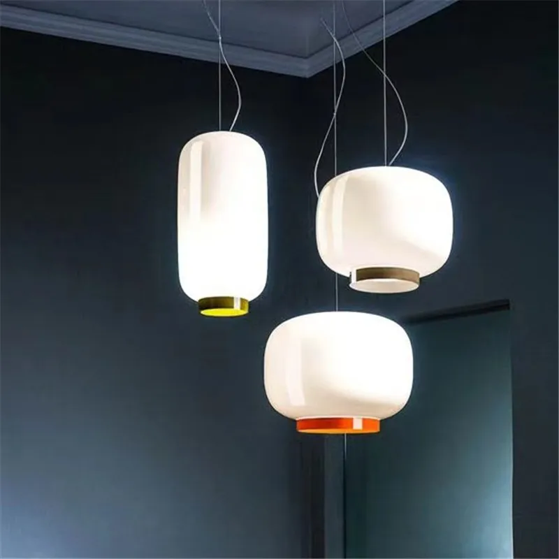 

Chouchin Pendant Lights Italian Creative colour glass hanging led lamp for Living Room Bedroom coffee bar light