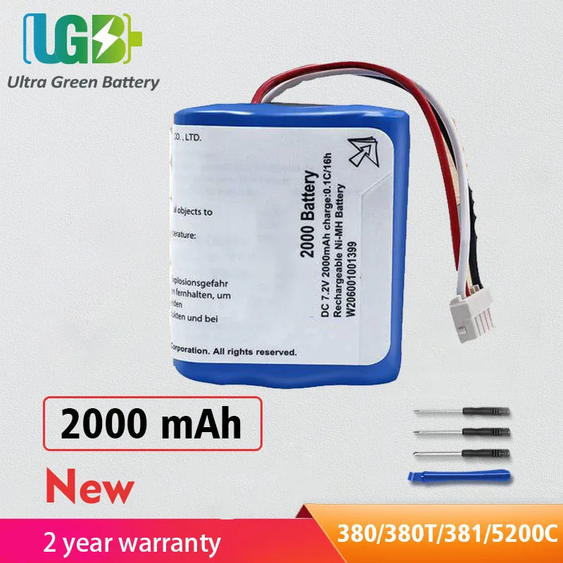 

Аккумулятор UGB Braava 380 380T для iRobot braava380 380T 380J 381 5200C Mint 5200, батарея для мытья швабры