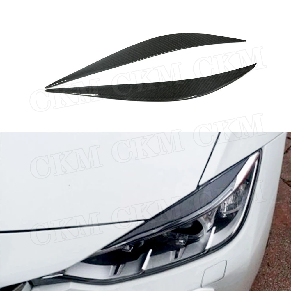 Carbon Fiber Car Front Headlight Lamp Eyelids Eyebrows Trims for BMW 4 Series F32 F33 F36 F82 F83 2012 -2017 Car Styling