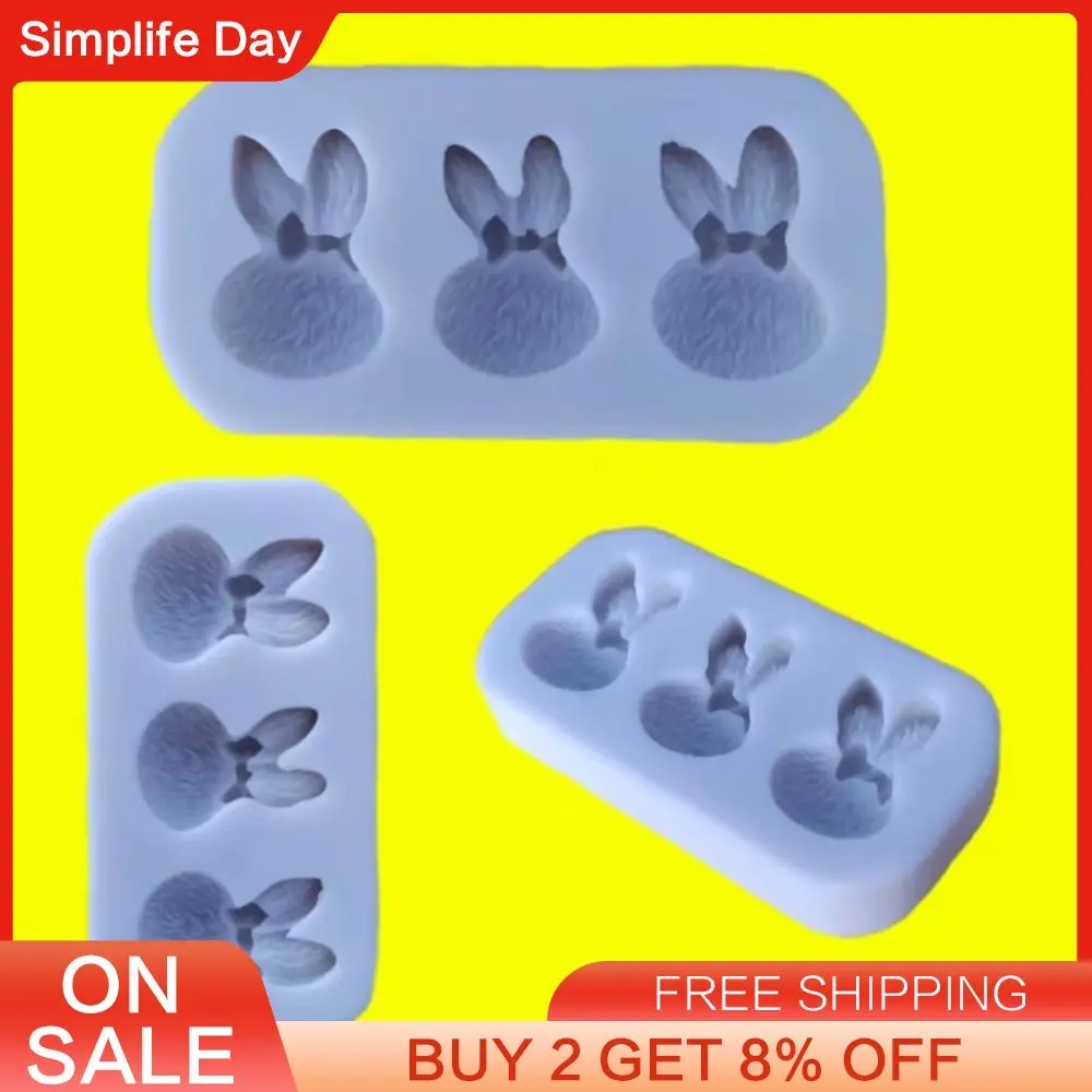 Rabbit Silicone Mold Simple To Use Rabbit Biscuit Mold Baking Utensils Modeling Mold Good Molding Effect Silica Gel Fondant Mold