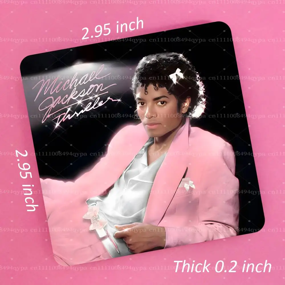 M-Michael Jackson Thriller Bad Square Decorative Fridge Magnet Magnetic Sticker