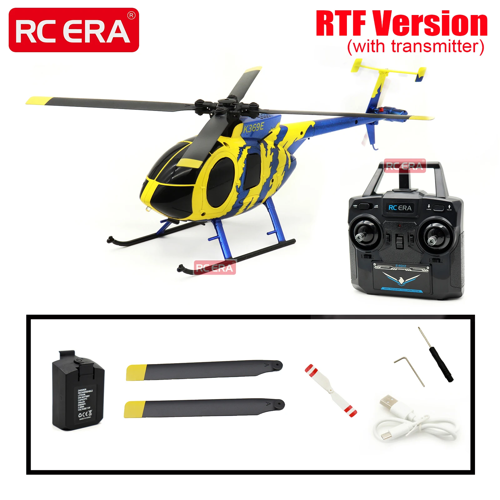 RC ERA C184 Mini MD500 with Optical Flow Sensor Scale Micro RC Helicopters for Adults Beginner Remote Control Hobby Toys Gift image 3
