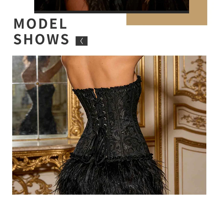 Damen-Bustier-Korsett im viktorianisch-gothischen Stil mit Jacquard-Vorderseite und Busk, Taillenformer für Halloween-Partys – Detail 8