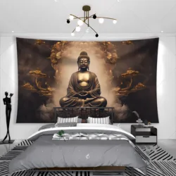 Arazzi 3d, tappeti da parete Buddha, dormitori, paesaggi di alberi psichedelici Hippie, decorazioni bohémien