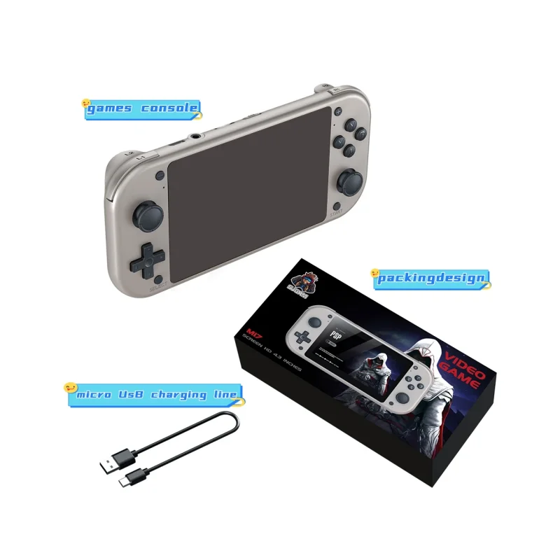 M17 Handheld Game Console 64G 128G Open Source Linux System 4.3inch Screen Portable Pocket Video Player Retro Gaming Conso