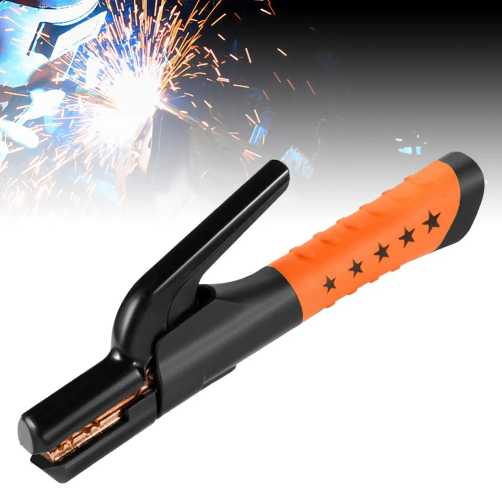 500A Nonslip Handle Portable Electrode Holder Electric Welding Pliers Copper Plier Ground Clamp for Mechanical Ship Maintenance