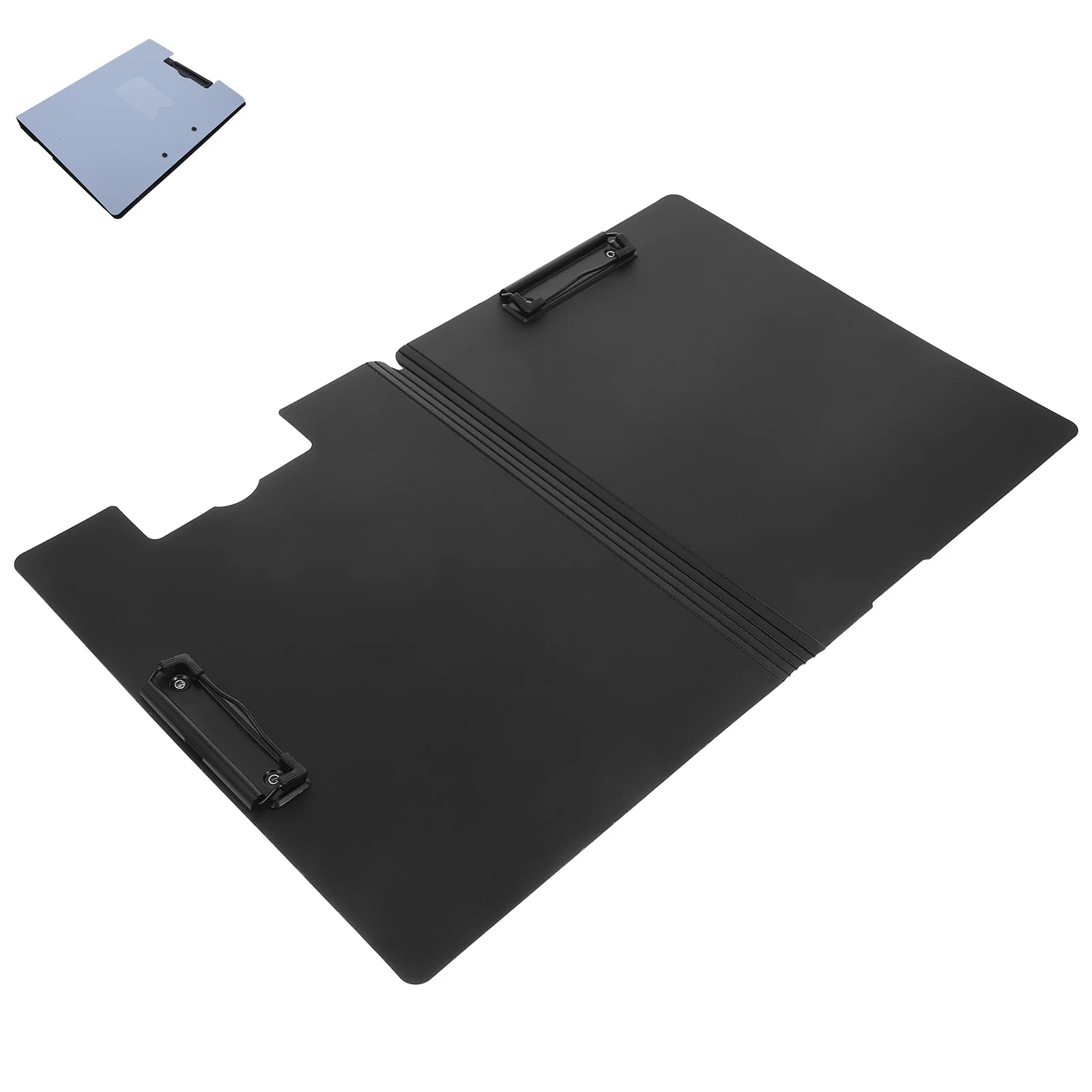 

Foldable Clipboard Dual Clip A4 File Folder Office School Medical Document Organizer Plastic Writing Board Storage Folder