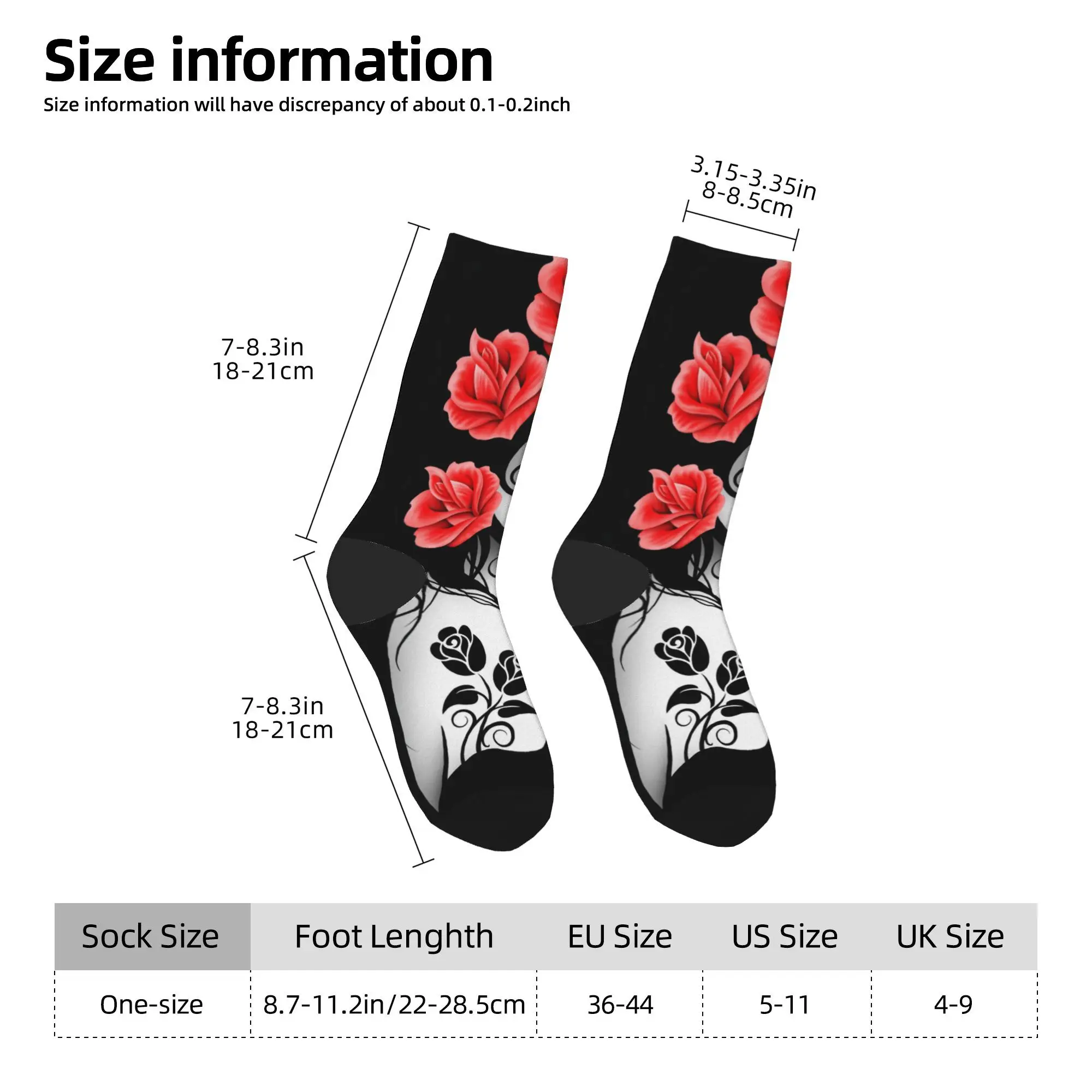 Day of the Dead Sugar Skull Girl 1 Socks Men's Women Polyester Fashion Socks Spring Summer Autumn Winter Middle Tube Socks Gift