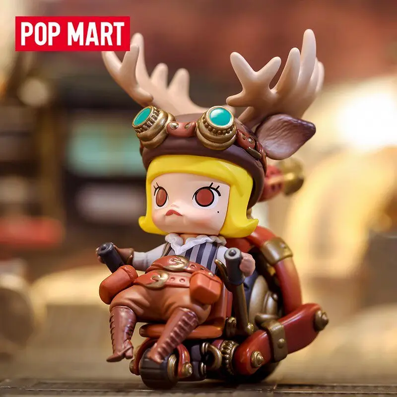 

POPMART Original MOLLY Steam Punk Animal Bike Series Blind Box Cute and Interesting Toy Surprise Collection Birthday Gift