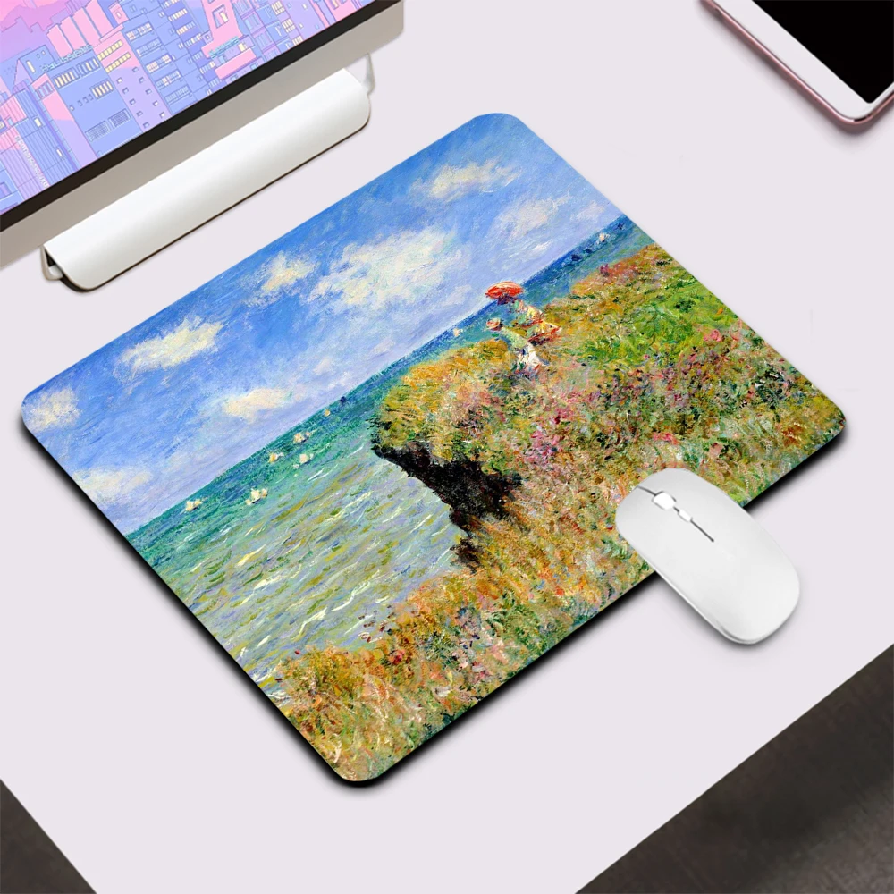 

Claude Monet Art Small Gaming Mouse Pad Computer Office Mousepad Keyboard Pad Desk Mat PC Gamer Mouse Mat XXL Laptop Mausepad