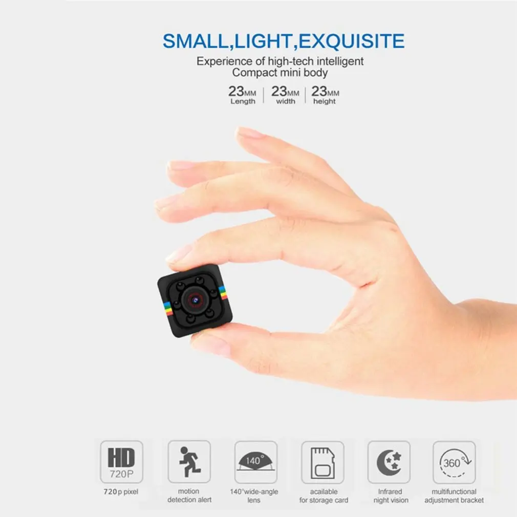 140°wide Angle Mini Camera Night Adjustable Bracket Simple Installation Wide Angle Monitoring Mobile Detection Outdoor Sports