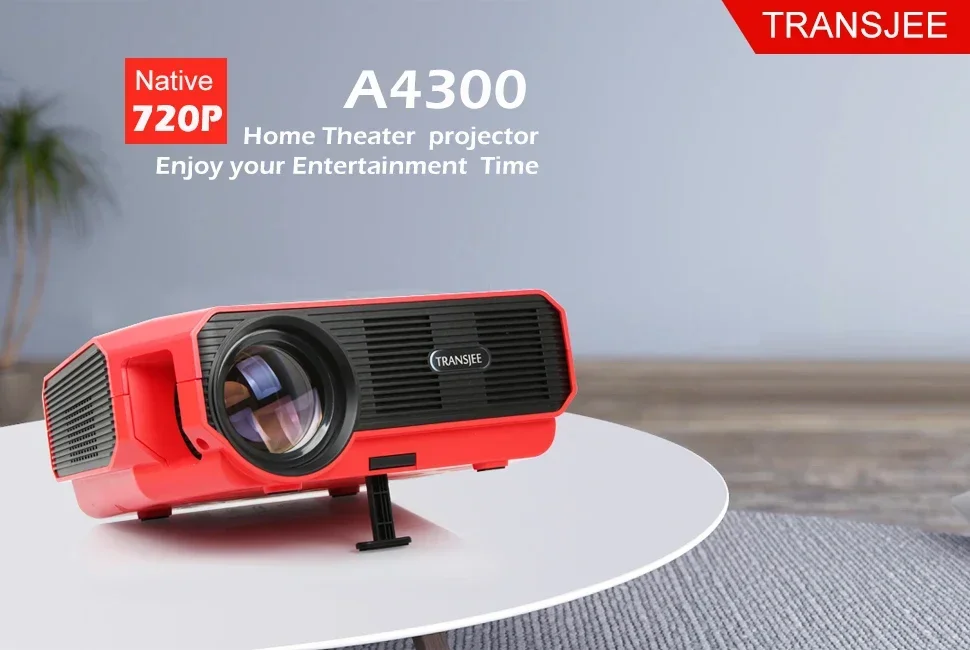 Transjee FULL HD native 720P android 3d projectors Portable LED Projector for 4K Home Cinema