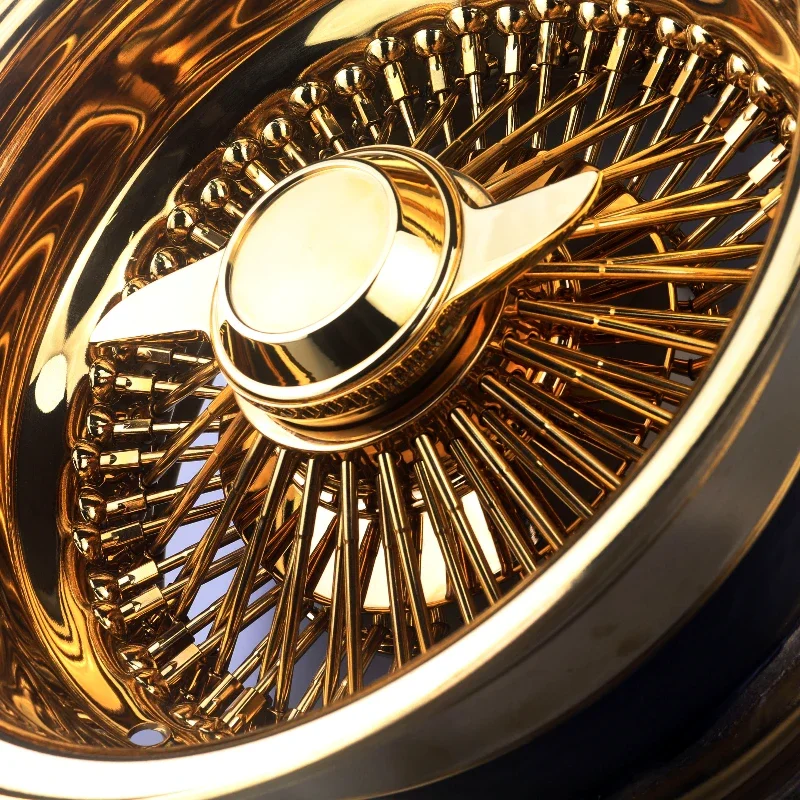 Hot Retro Steel Wire Wheel golden chrome Straight Reverse Deep RIMS 13 14 15 16 17 18 20 22 Inch