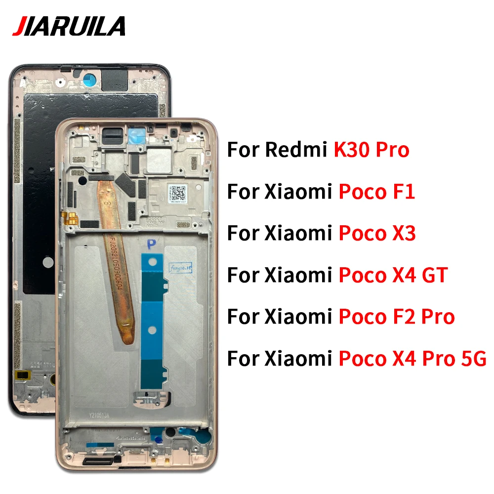 New Front Housing LCD Frame Bezel Plate Replacement Part For Xiaomi Poco F1 F2 Pro X3 X4 GT X4 Pro 5G  / Redmi K30 Pro