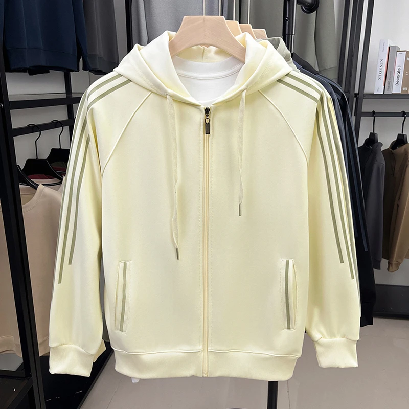 الراقية الأمريكية الوزن الثقيل البلوز البلوز سترة الرجال الربيع/الخريف العلامة التجارية الجديدة العصرية فضفاضة مقنعين رداء علوي غير رسمي