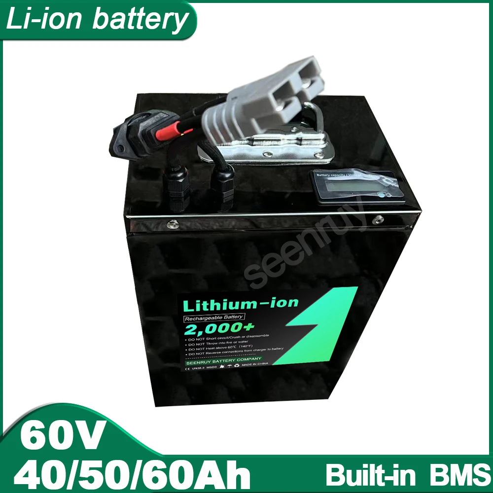 

60V 40Ah 50AH 60AH Li ion With Charger Lithium Polymer Battery Pack Perfect For Tricycle Motorcycle E-bike Bike Electric Scooter