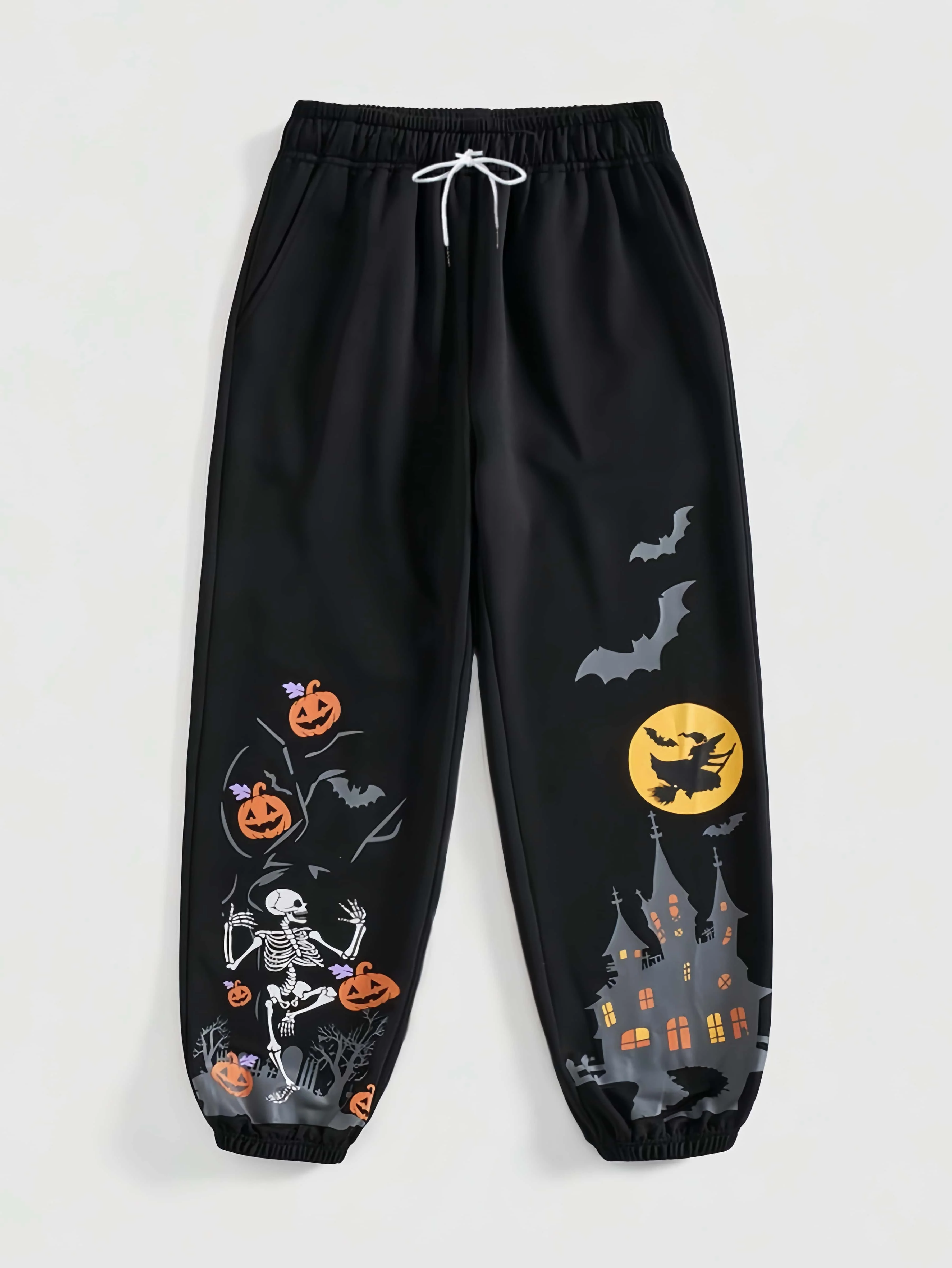 2026 Hot Selling Halloween Pumpkin Skull Printed Pants, Fashionable Casual Pants for Men and Women, Suitable for Holiday Parties