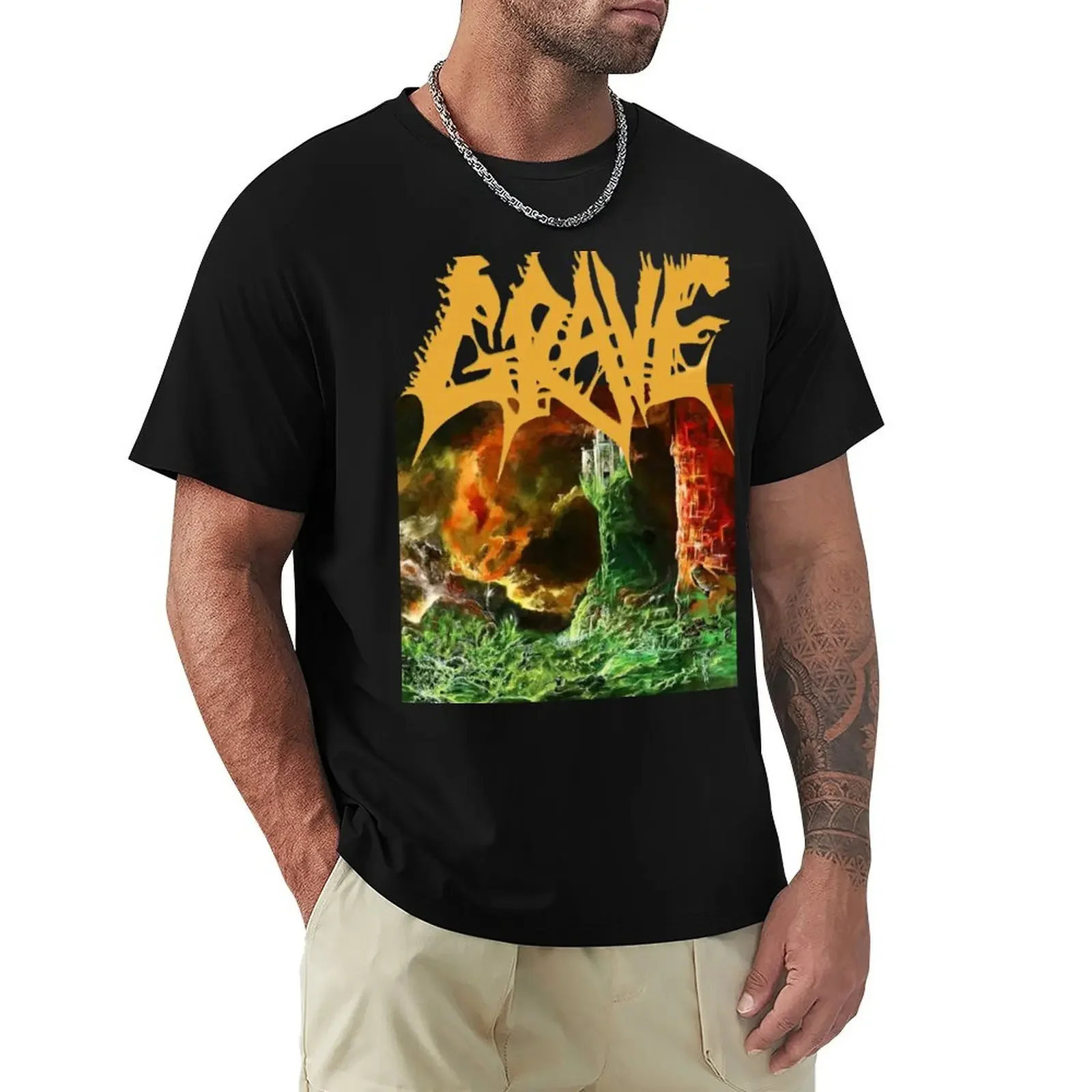 Grave Into the Grave T-Shirt shirts graphic tees rapper graphic tees quick drying heavyweights mens clothing