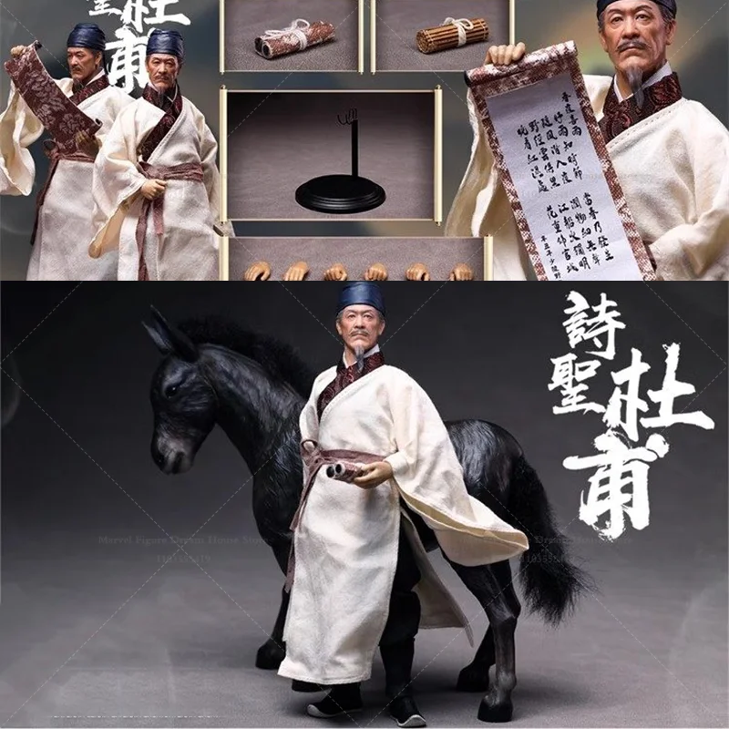 

1/12 Scale Tang Dynasty Ancient Poetry Art Poet Saint Du Fu ‌ 6-inch Full Set Action Figure Soldier In Stock 303TOYS SR002
