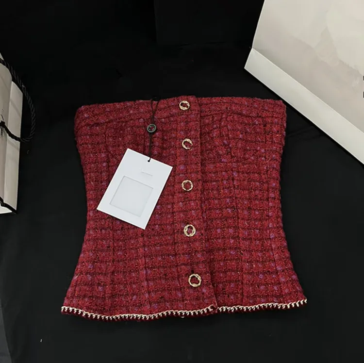 Customization European women's fashion 2026 spring new style Long-sleeved single-button red tweed coat and vest skirt suit