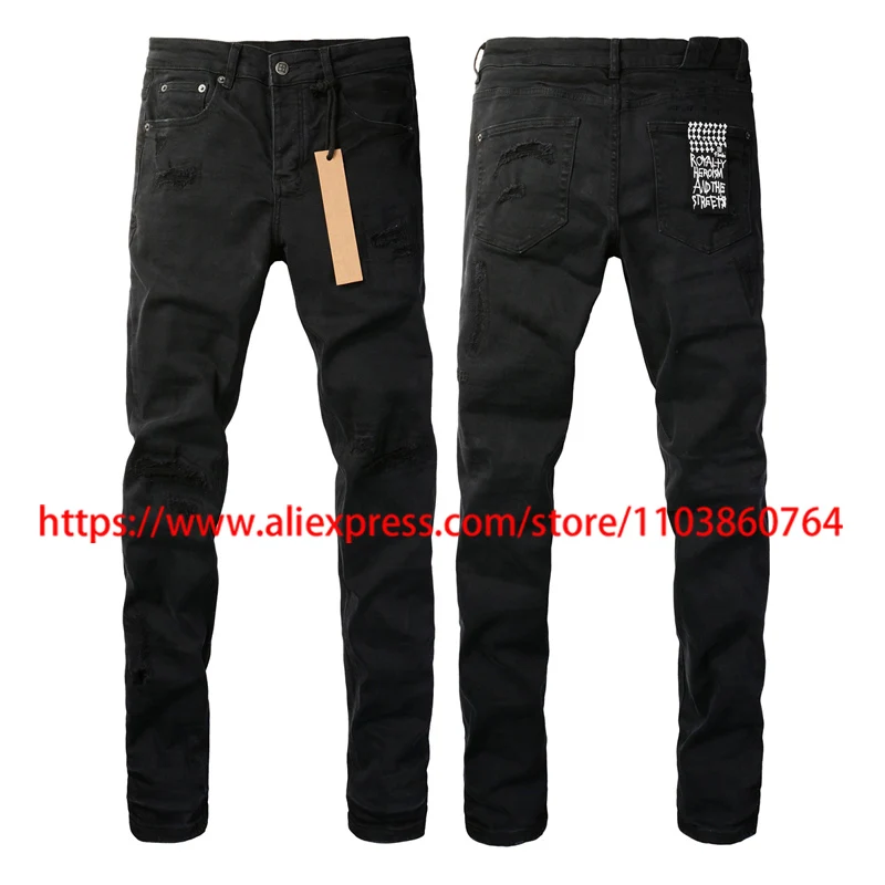 

Black Casual Ksubi Ripped Jeans Street Hip-hop Cross Slim-fit Pants Men's Women's High Quality Denim Trousers Newly Arrived