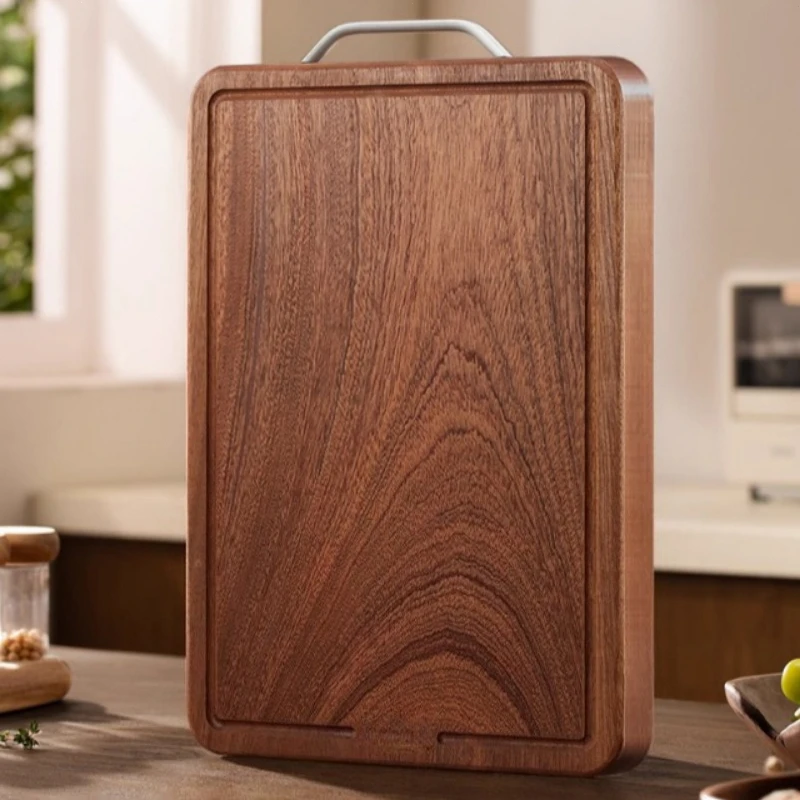 Double Sided Cutting Board -  Heavy Duty Zebrawood Chopping Block  for Kitchen, Fruit & Meat