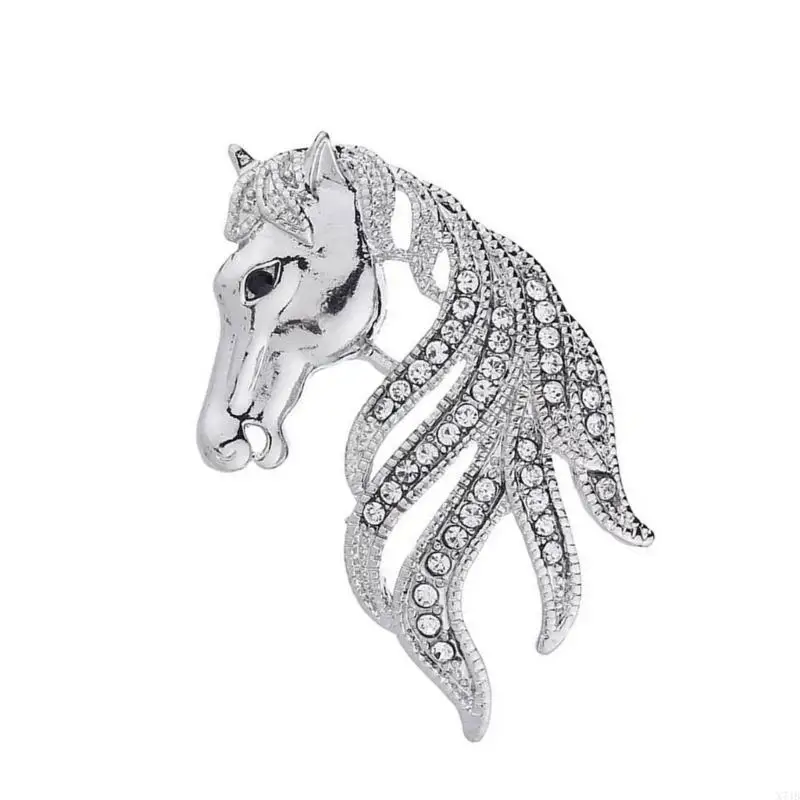  Contemporary Zodiacs Horse Brooch Polished Alloy Jewelry Piece For Trendsetters