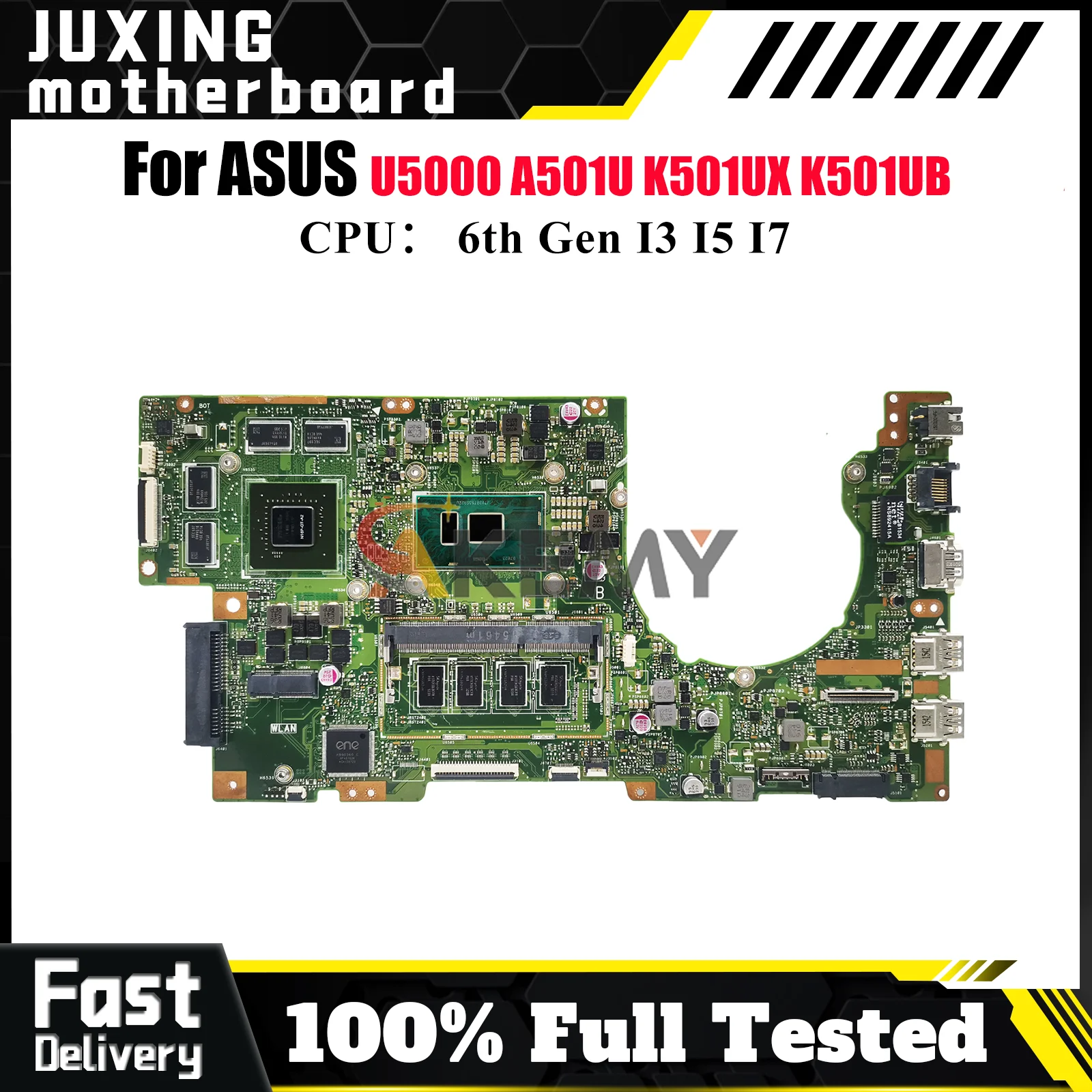 K501UX เมนบอร์ดแล็ปท็อปสำหรับ ASUS VivoBook U5000 K501UX K501UW K501UQ A501U K501UB K501UXM K501U K501UWK เมนบอร์ด I3 I5 I7 CPU