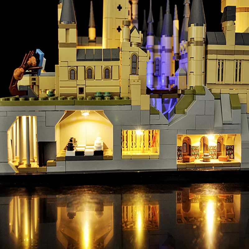 LED Lighting Kit, compatible with 76419 Hogwarts Castle and Grounds Building block models, (only including lighting accessories)