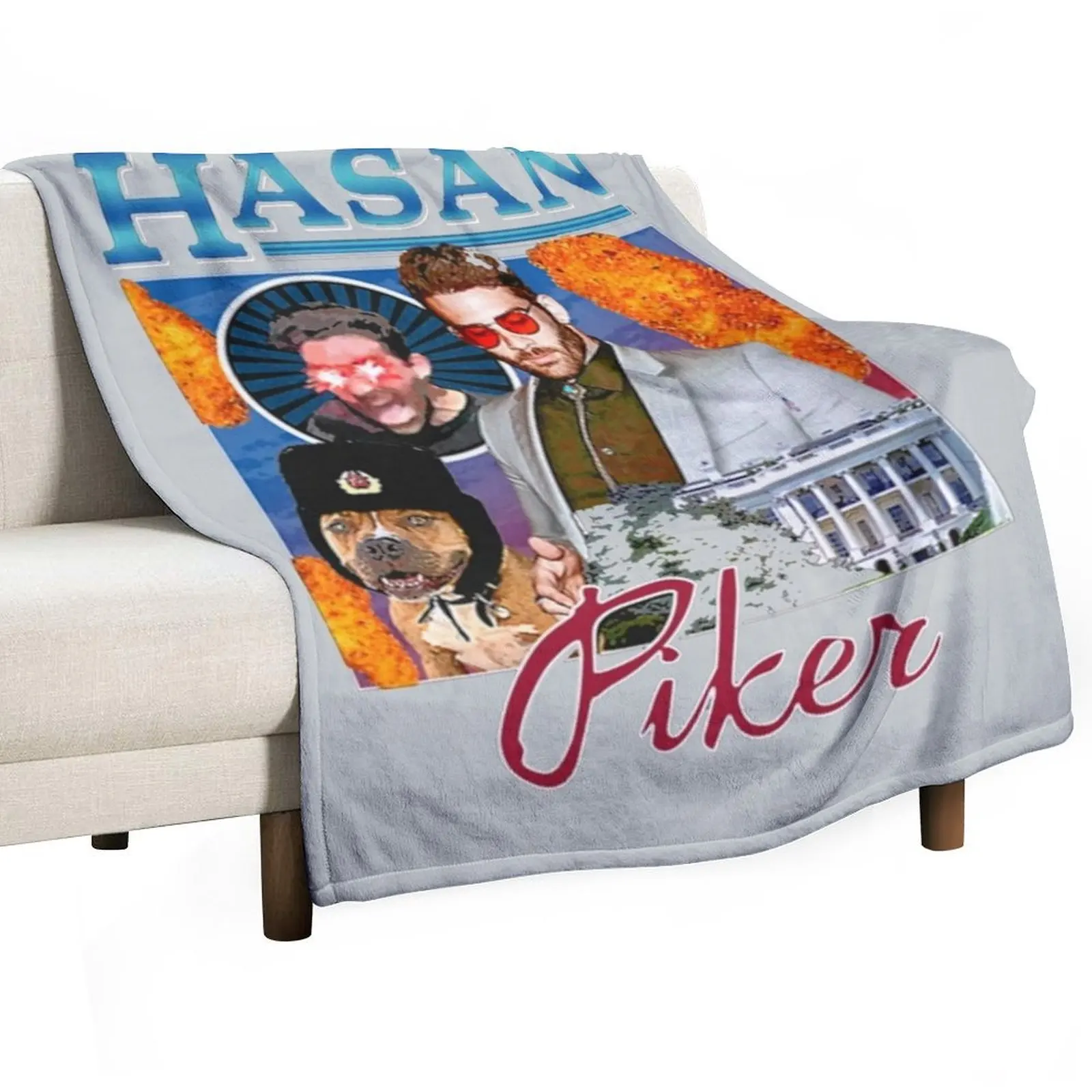 

Hasan Piker Throw Blanket Faux Fur Soft Warm Blanket for Bed