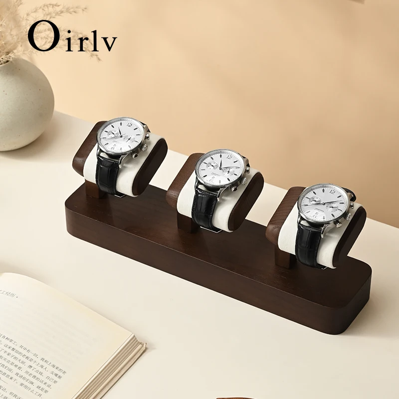Présentoir de montres en bois Orilv, support de table pour plusieurs montres, organisateur de montres-bracelets, vitrine pour comptoir de magasin de détail et usage domestique