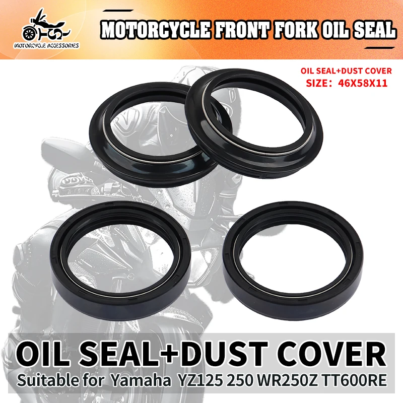 

46x58x11 46 58 11 Motorcycle Front Fork Damper Oil Seal and Dust Seal For Yamaha YZ125 WR250 WR250 R YZ250 WR400 YZ400 TT600ER